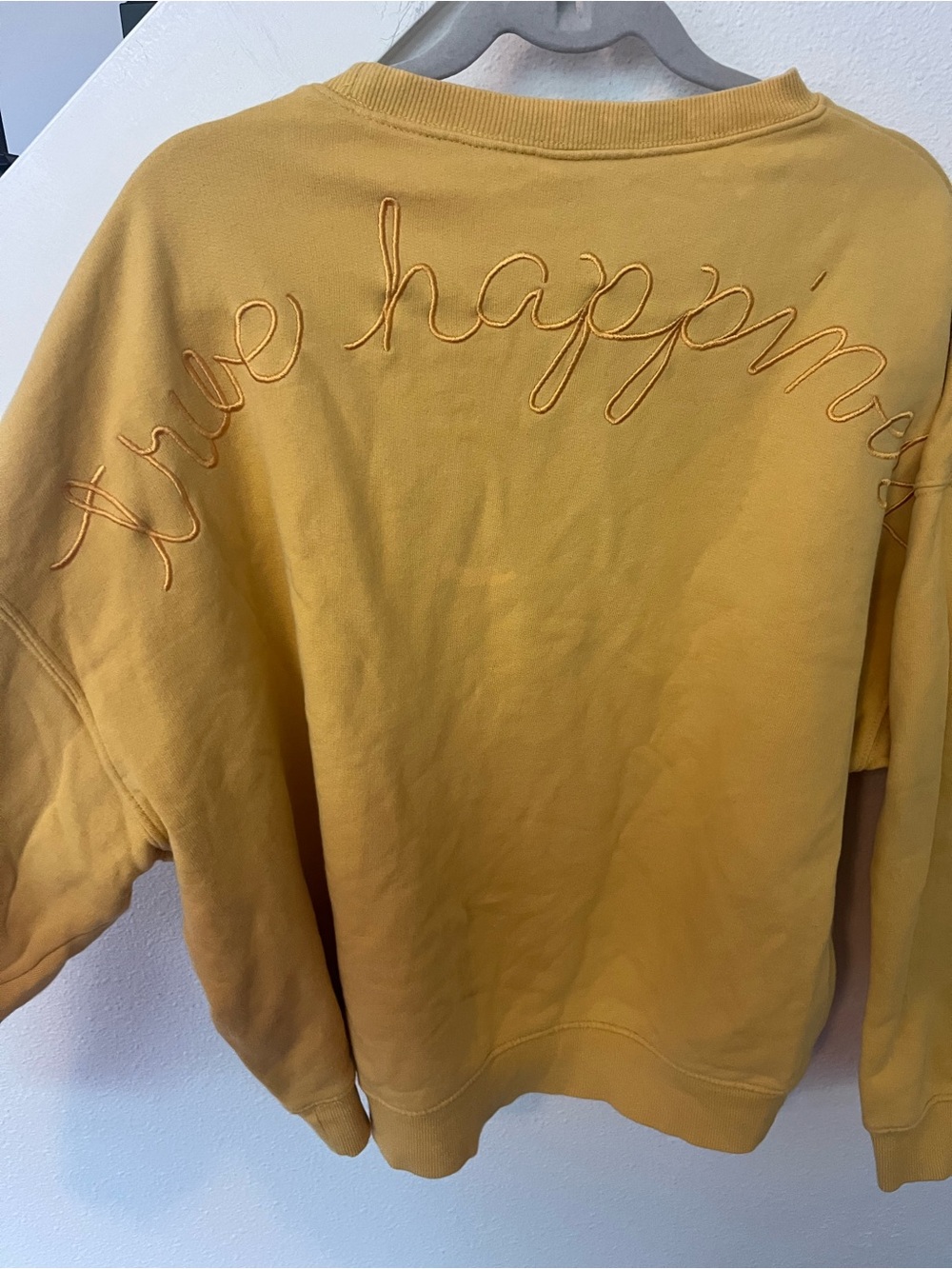 Mustard Yellow Embroidered Sweatshirt